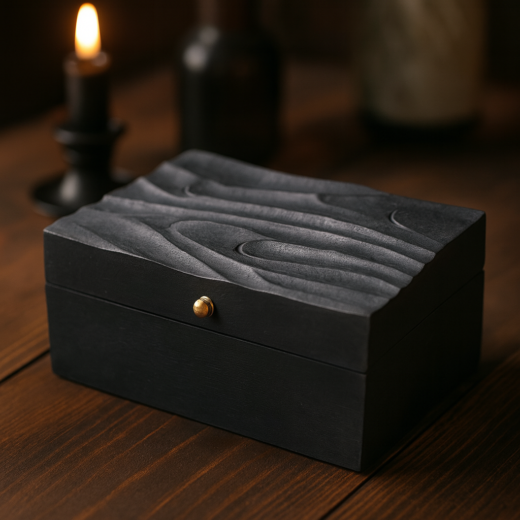 Multi-Purpose Box 22x12x10cm Black Swirls