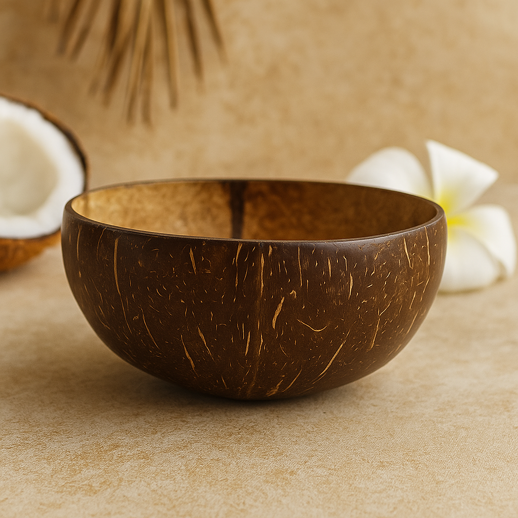 Eco-Friendly Handmade Coconut Shell Smoothie Bowl, Medium