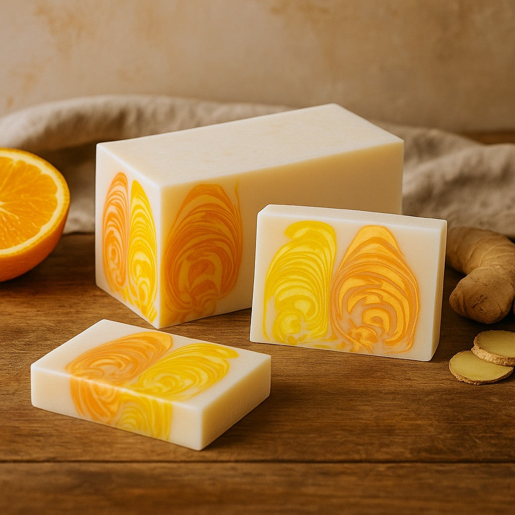 Handgemachter Seifenlaib 1,2kg - Orange & Ingwer