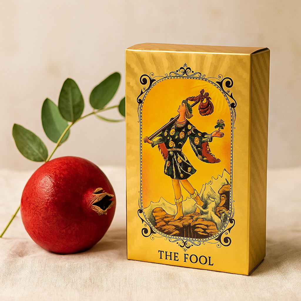 Blue-Gold Foil Rider-Waite 78-Card Tarot Deck with Guidebook