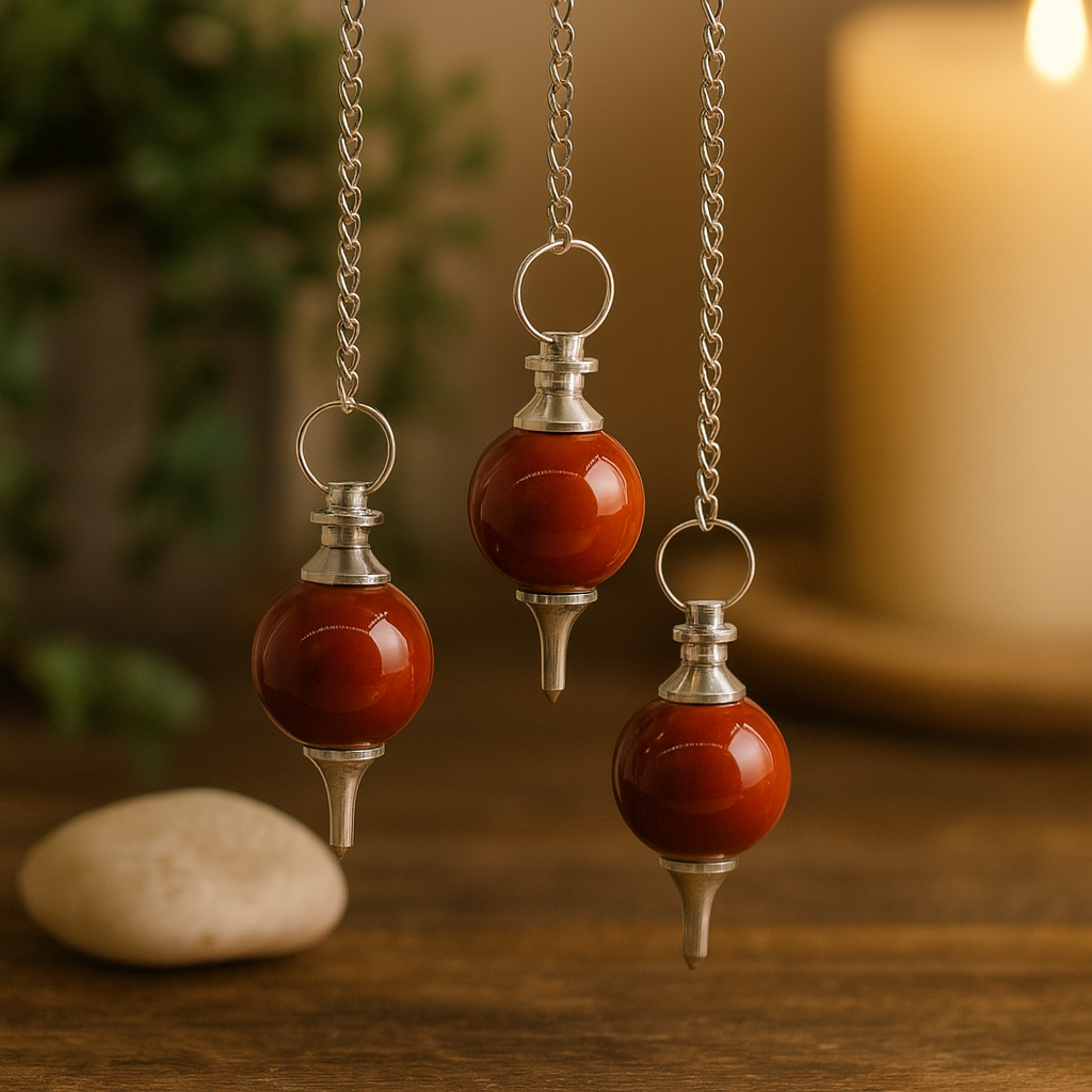 Kırmızı Jasper Kristal Sarkaç Küre