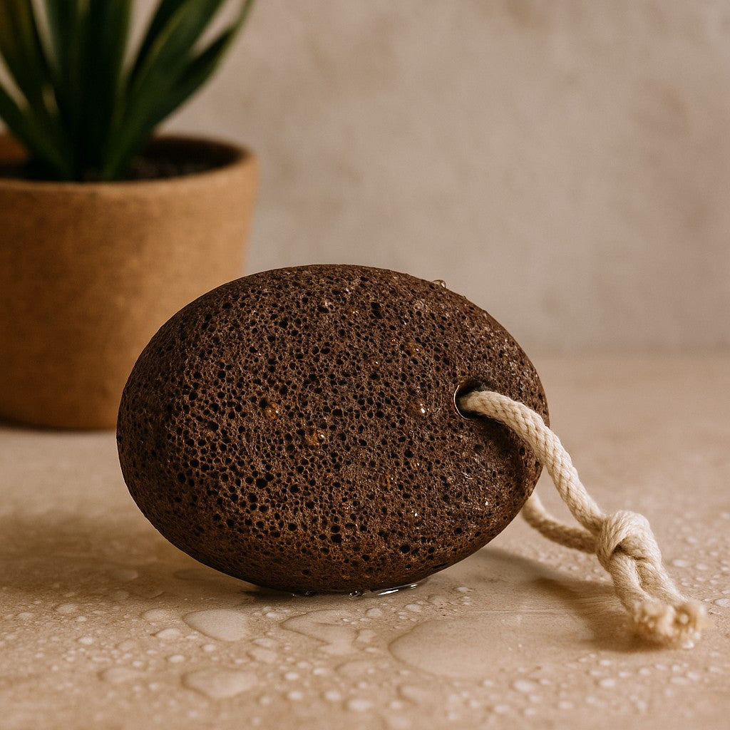 Piedra Volcánica Del Pie - Forma Ovalada