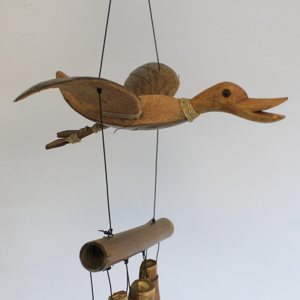 Carillon éolien en noix de coco canard