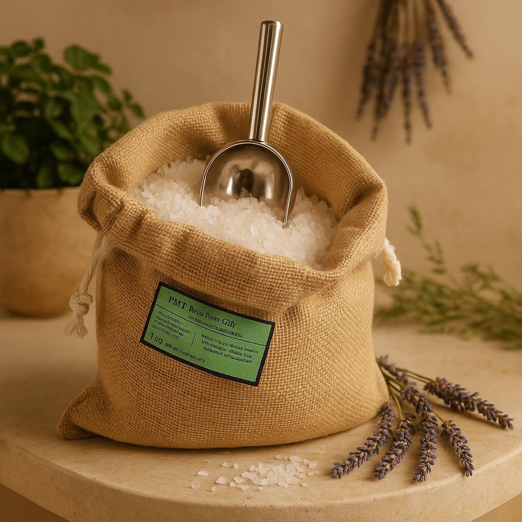 Aromatherapy Bath Salts PMT 7kg Hessian Sack