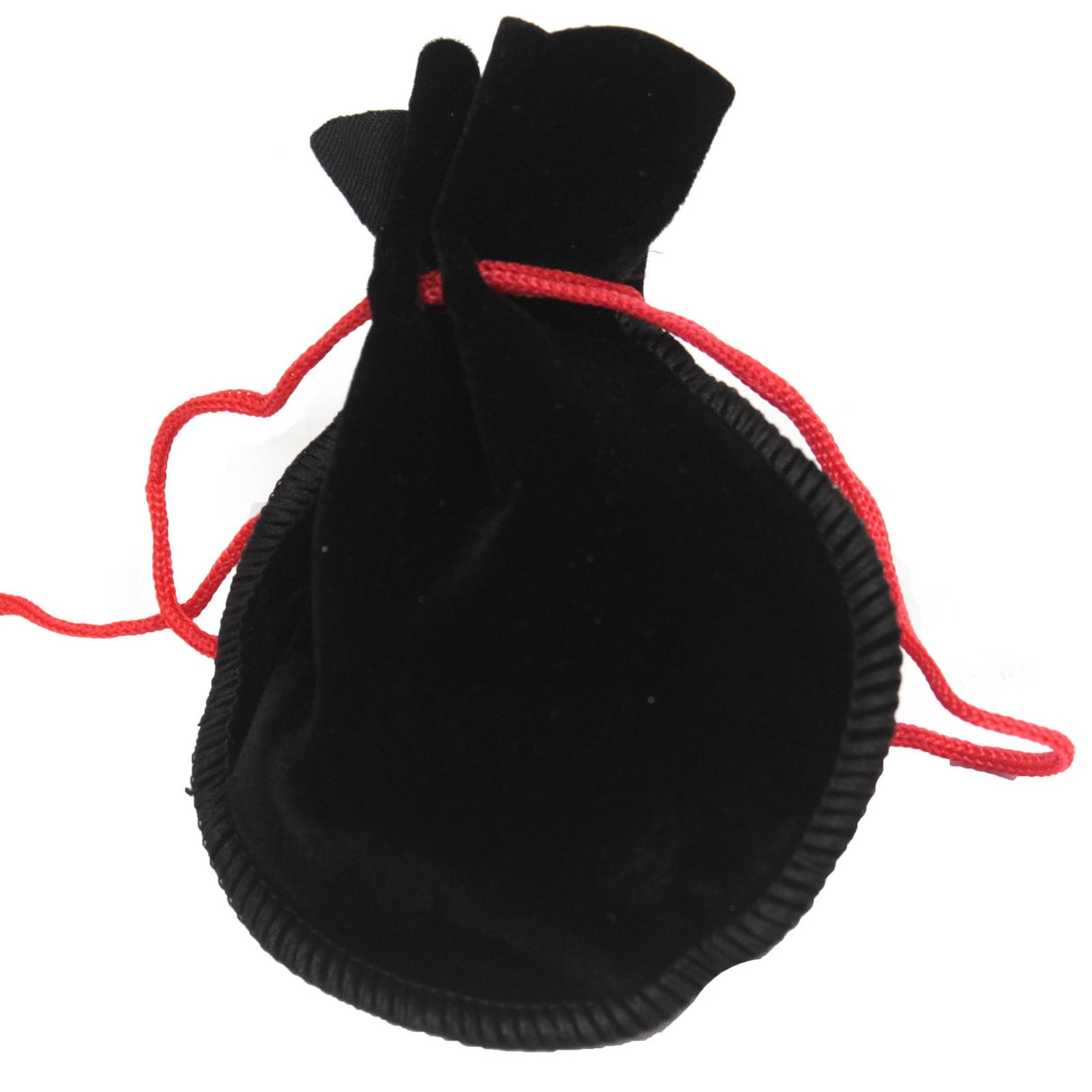 Samettinen nyöripussukka koruille, musta 12x8 cm