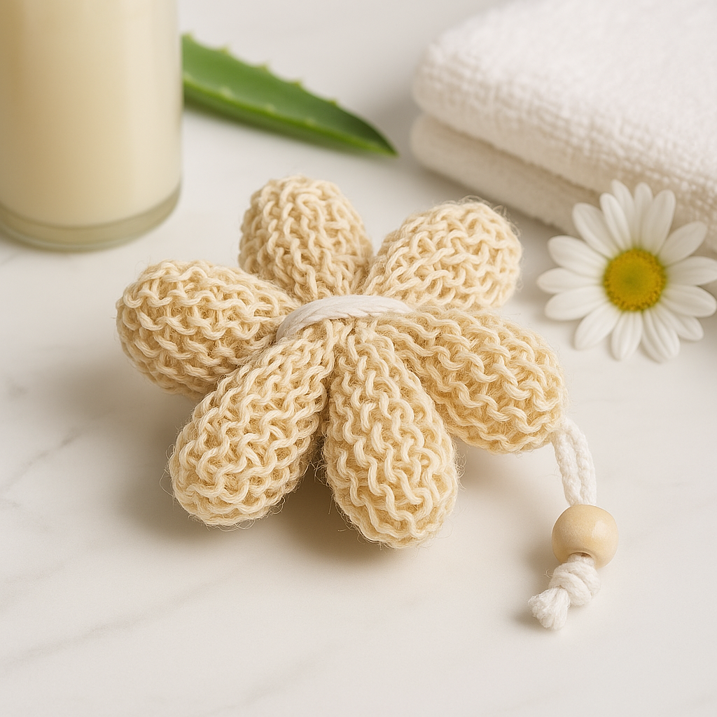 Exfolierande sisal badsvamp stjärnform