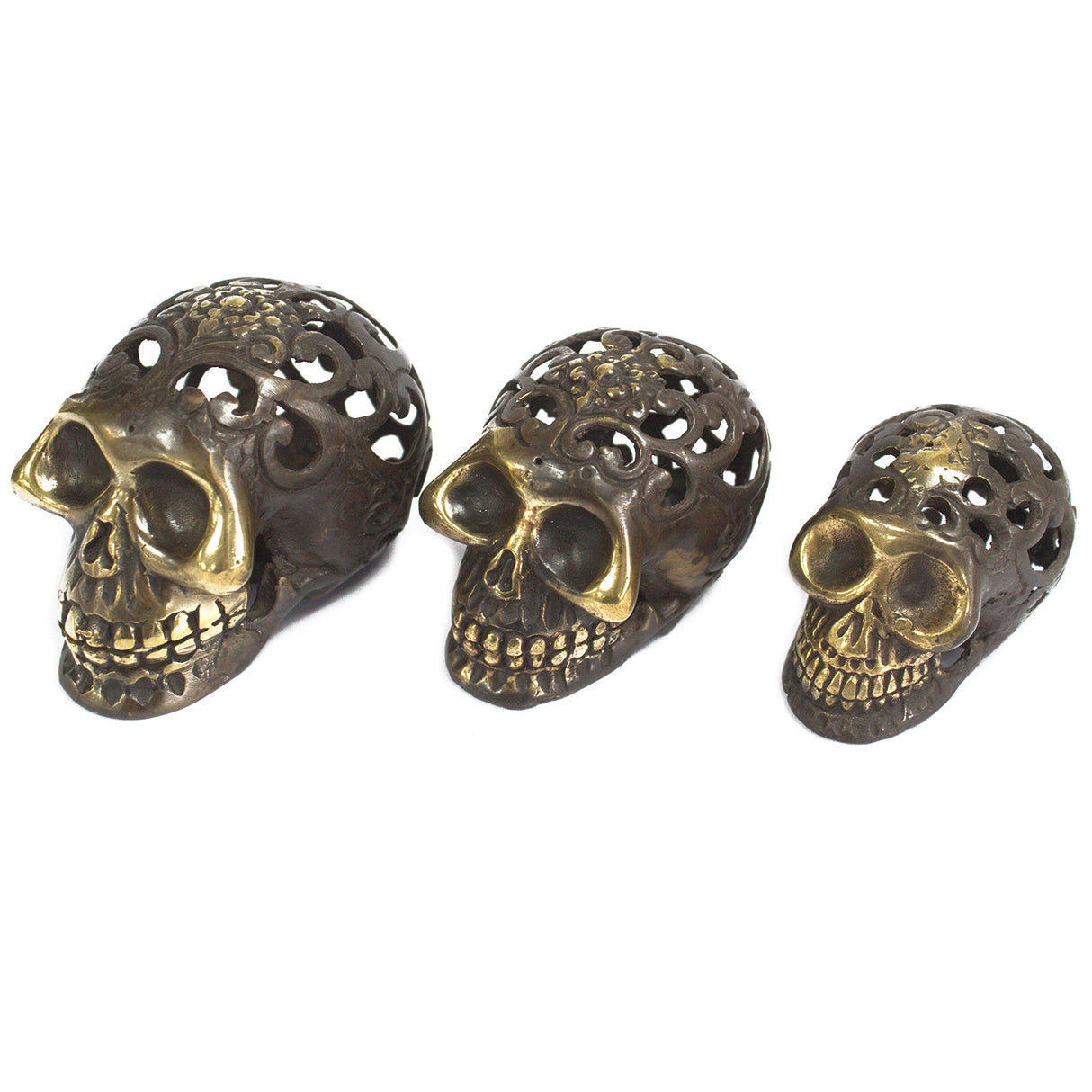 Brass Skull Vintage Medium