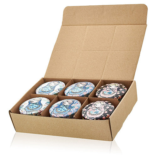 Scented Soy Tin Candle, Russian Dolls Dolly Blue