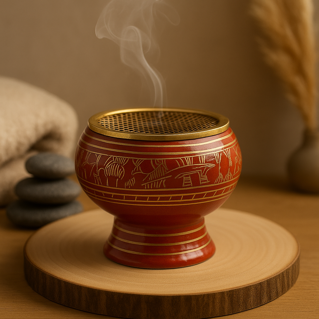 Charcoal Resin Incense Burner Sacral Chakra