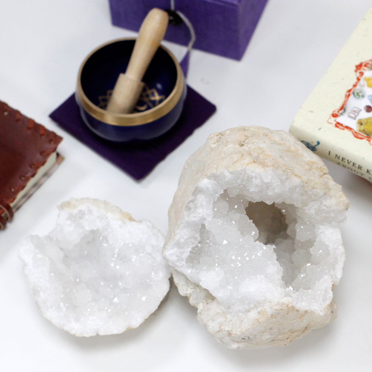 Calcite Quartz Crystal Geode 15-18 cm
