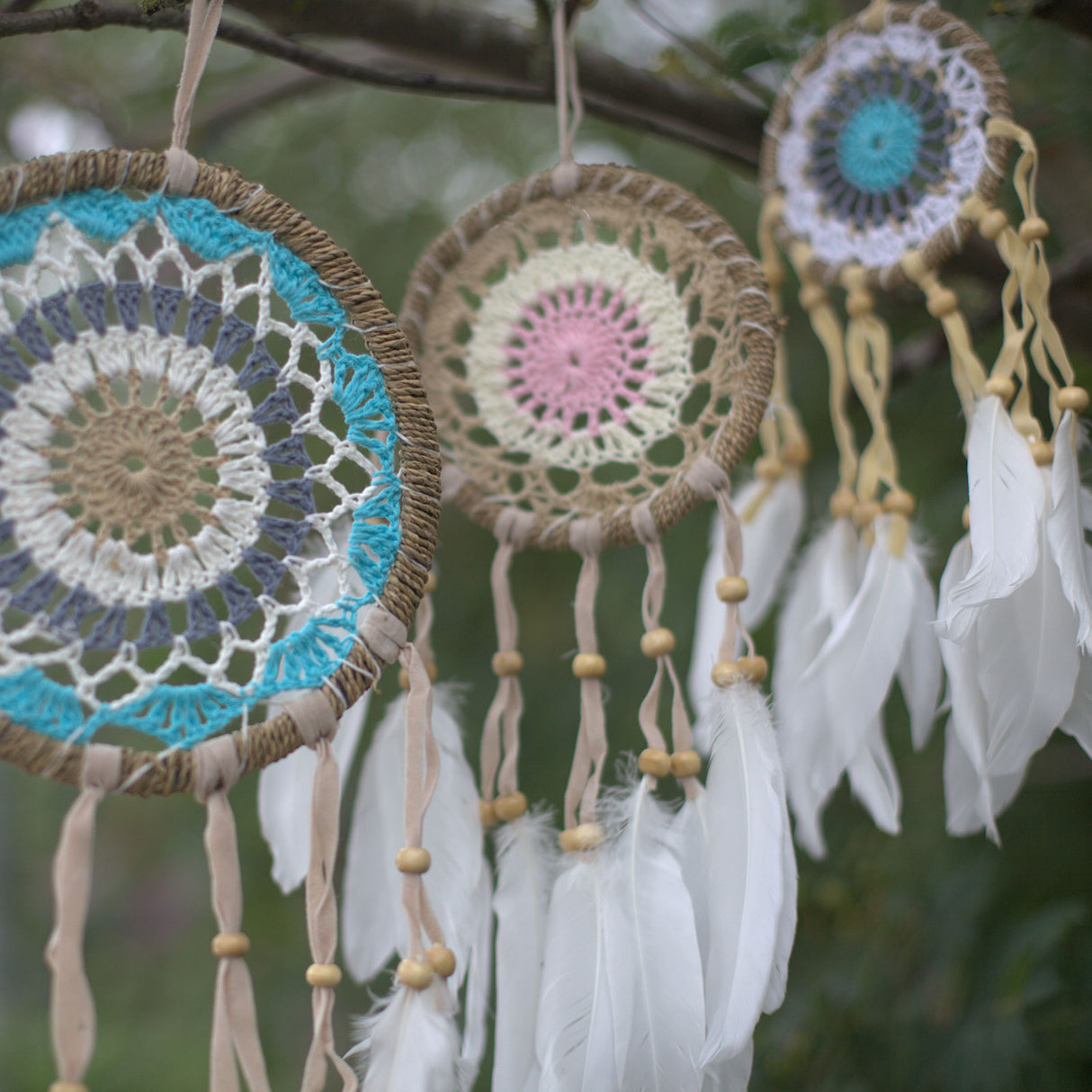 Dream Catcher Macrame 12cm Assorted Colours 6 Pack