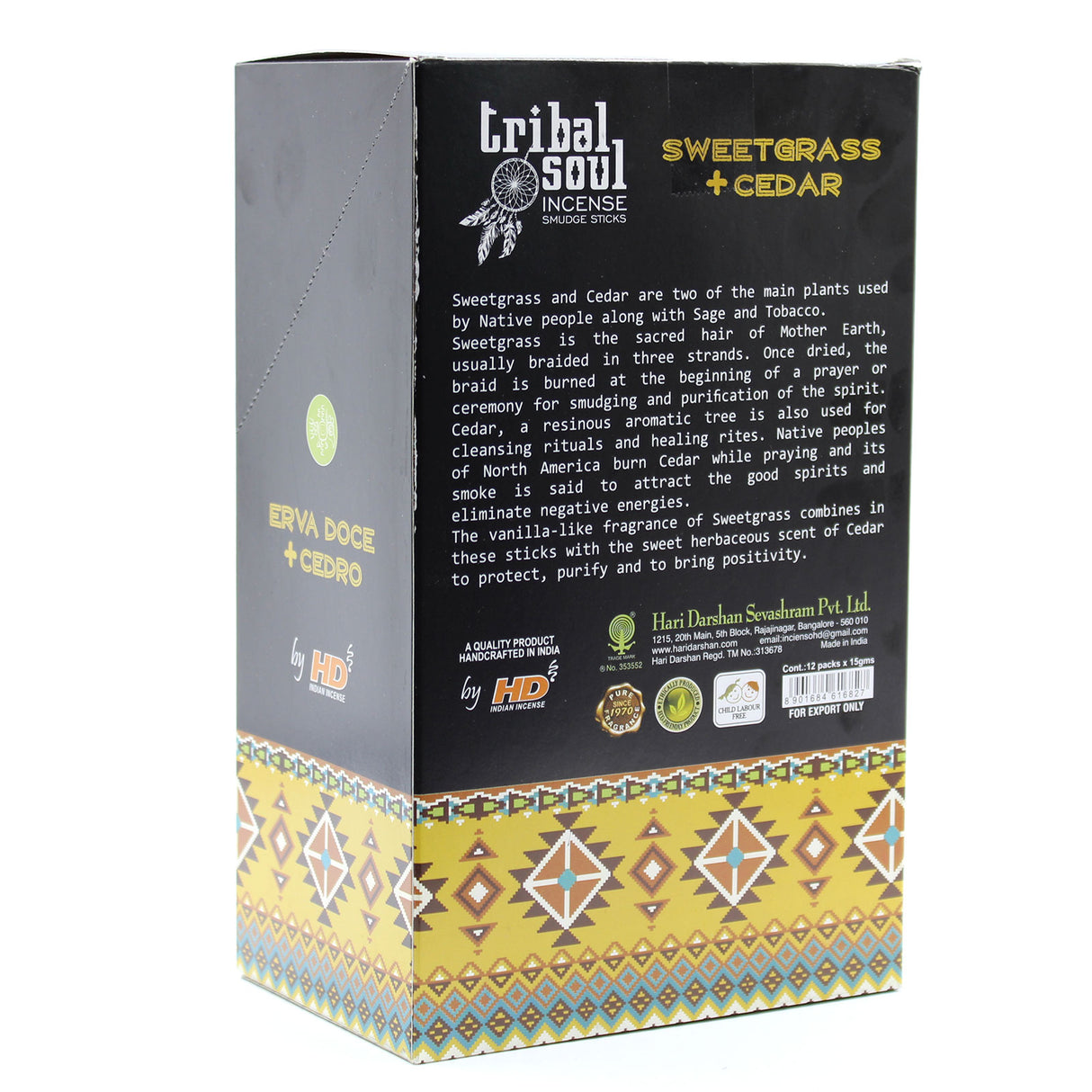 Incense Sticks Sweetgrass Cedar Tribal Soul
