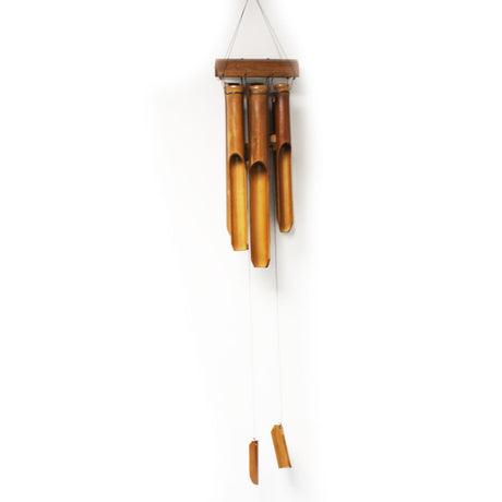 Bamboo Wind Chime Natural Finish 6 Medium Tubes