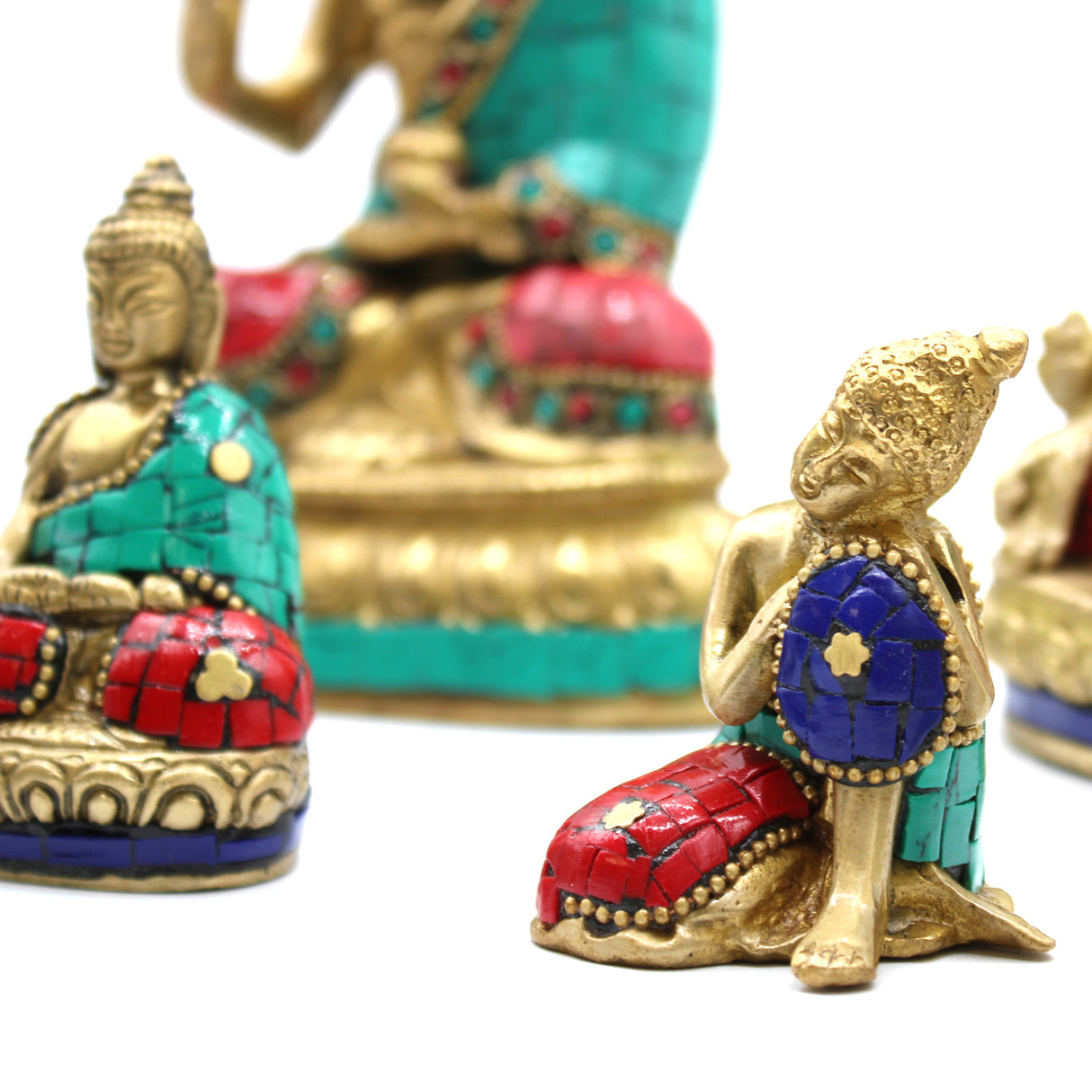 Statue de Bouddha en laiton grande tête 11,5 cm