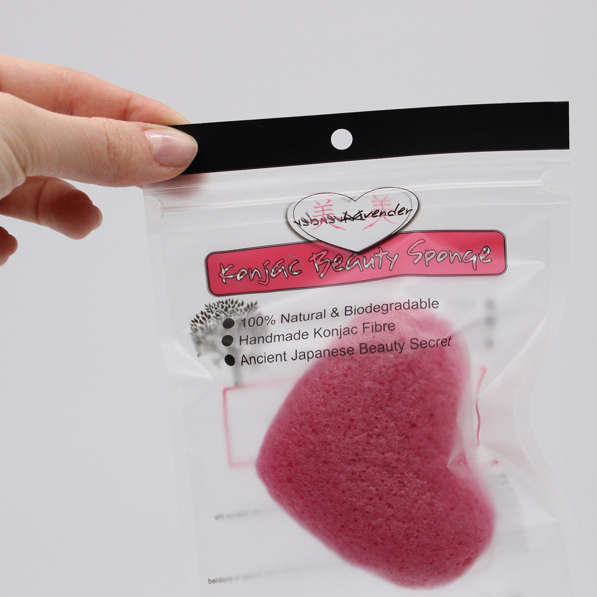 Konjac Yüz Temizleme Süngeri – Gül Kalp