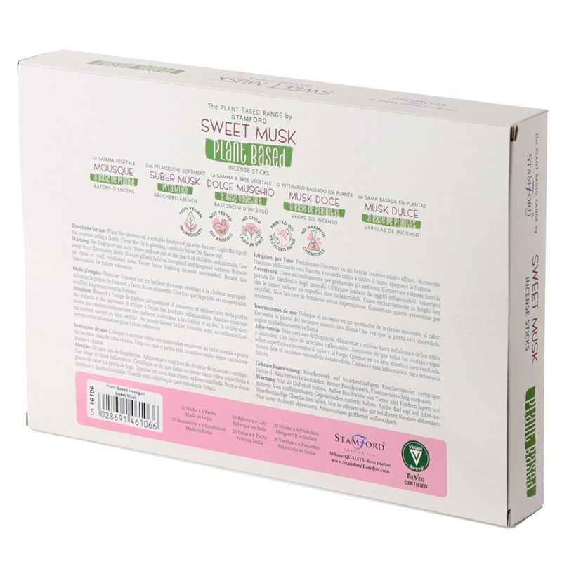 Incienso en varitas de almizcle dulce a base de plantas Stamford