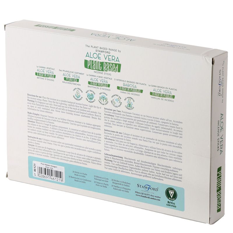 Bâtons d'encens aloe vera d'origine végétale vegan