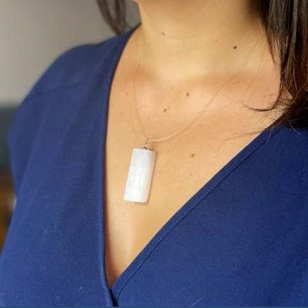 Selenite Pendant Natural Stone