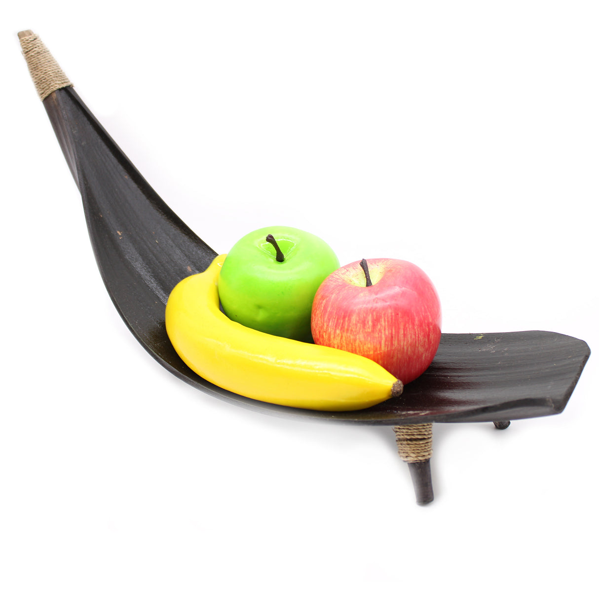 Set de 3 boluri pentru fructe din frunze de cocos, culoare ciocolată