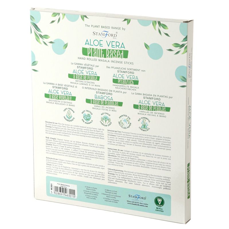 Aloe Vera suitsukepuikot Masala kasvipohjainen