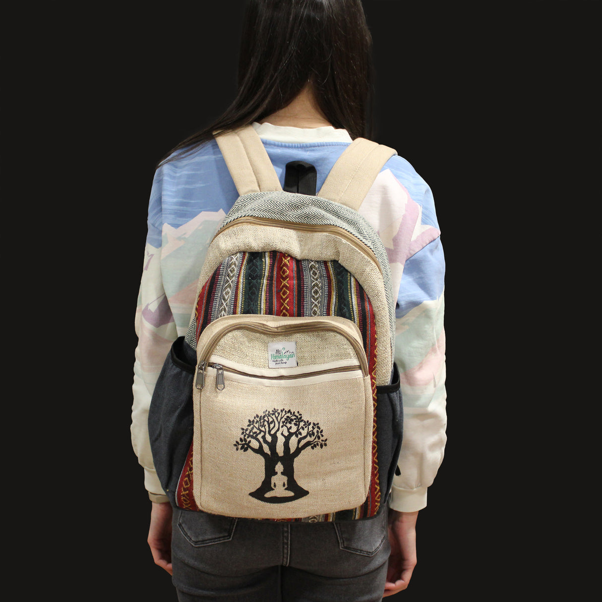 Ryggsäck Boho Hampbomull – Bohdi Tree