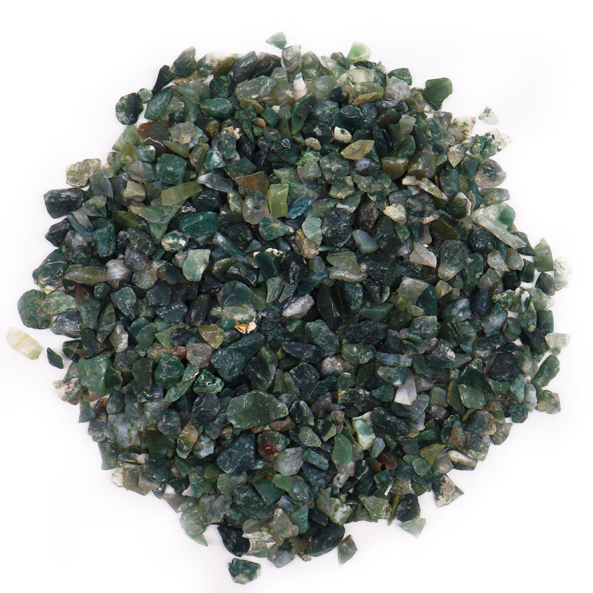 Moss Agate Gemstone Chips Bulk 1kg