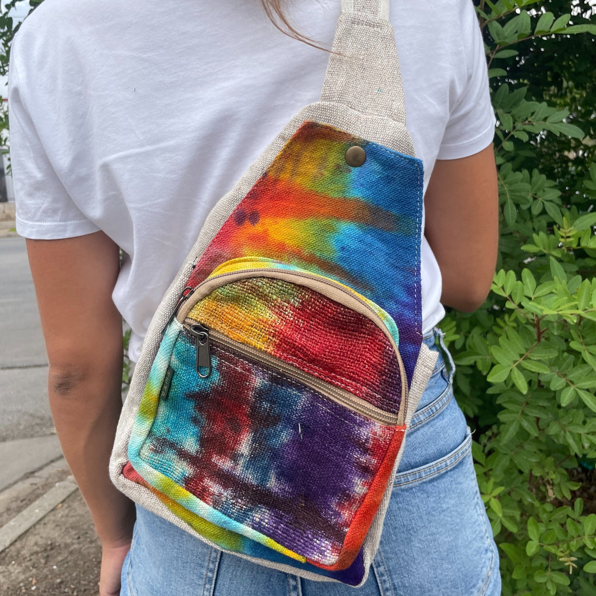 Sac bandoulière chanvre tie-dye
