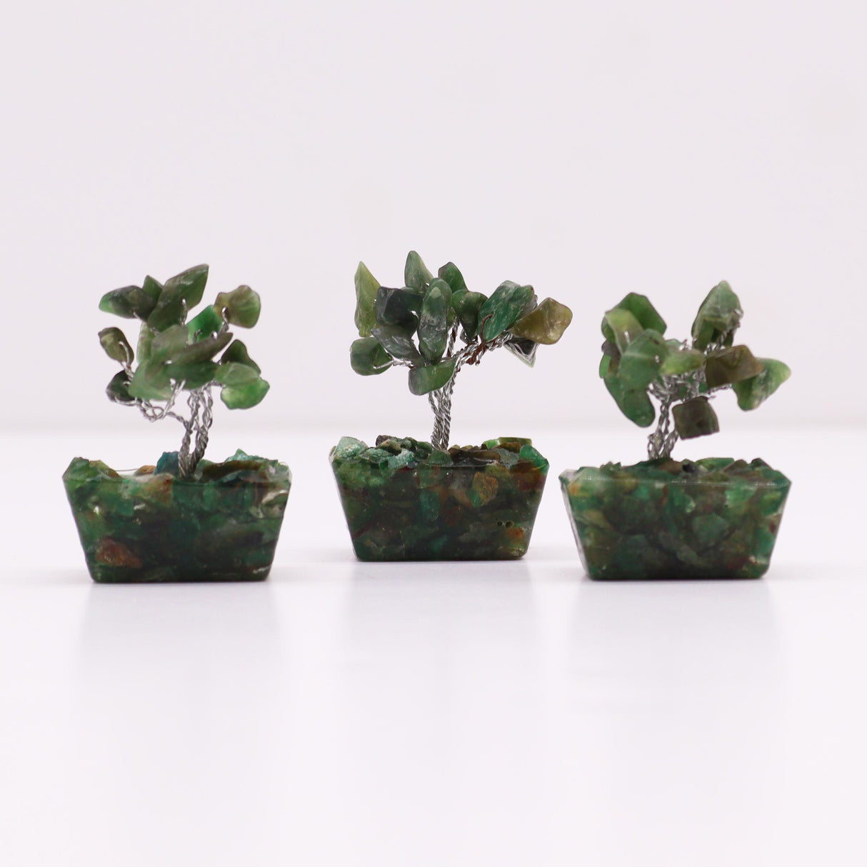 Green Aventurine Mini Gemstone Tree Orgonite Base