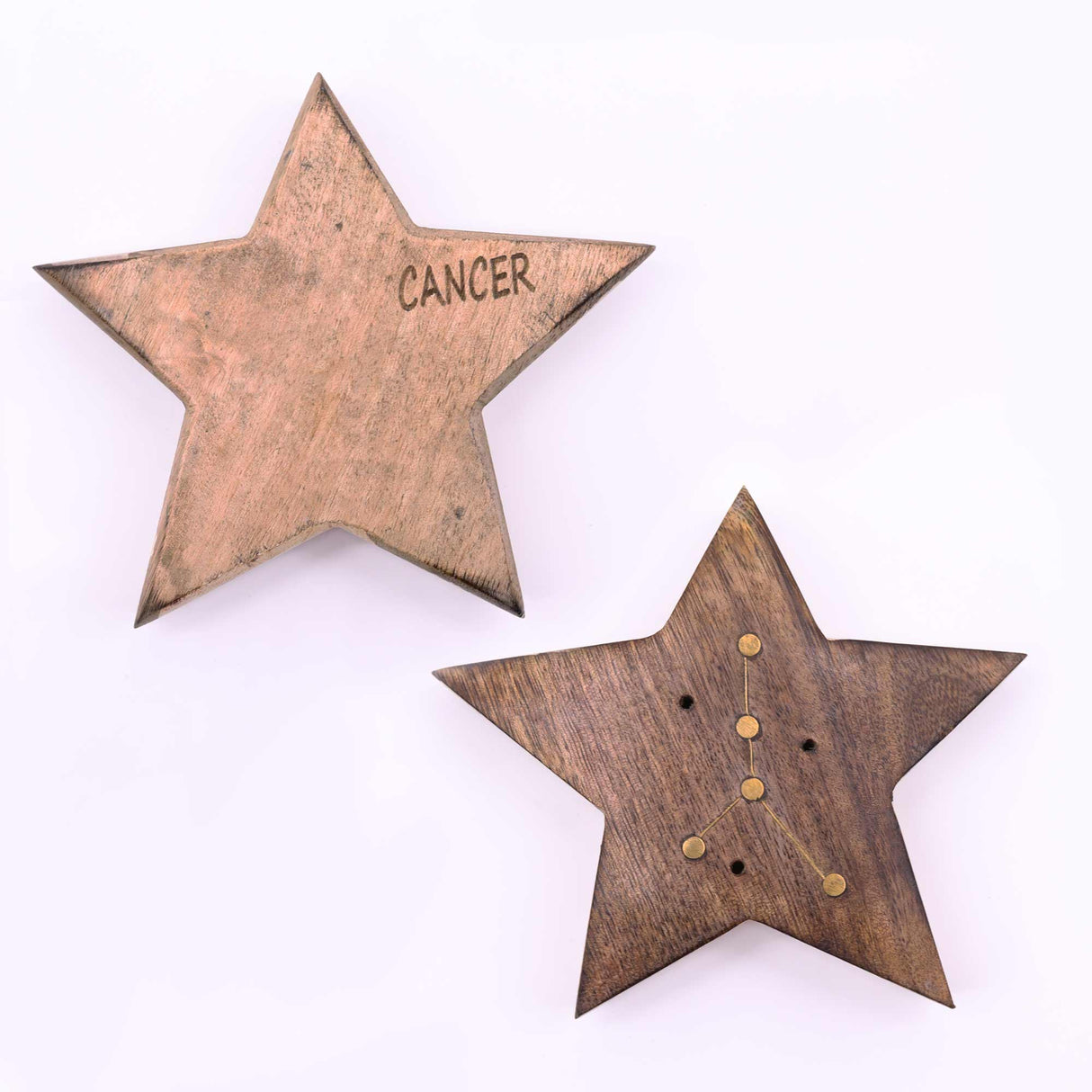 Brûleur d’Encens Signe du Zodiaque, Étoile Gravée en Laiton – Lot de 12