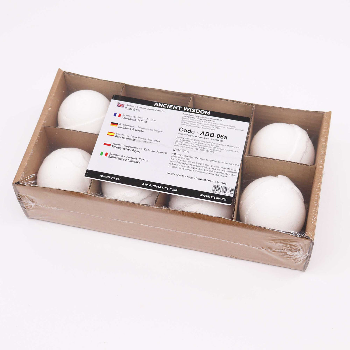 Ensemble de 3 bombes de bain potion contre le rhume et la grippe