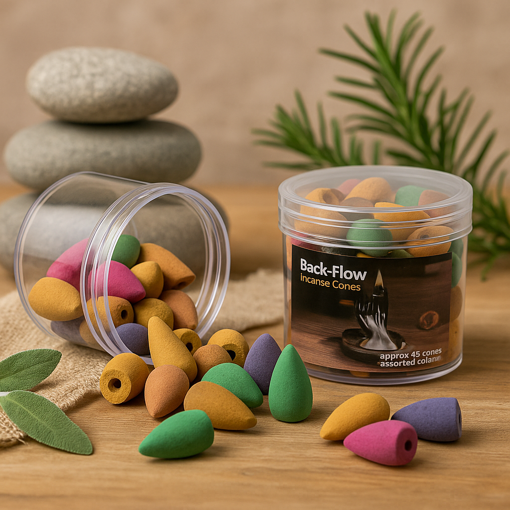 Backflow wierookkegels ongeparfumeerd 45 stuks