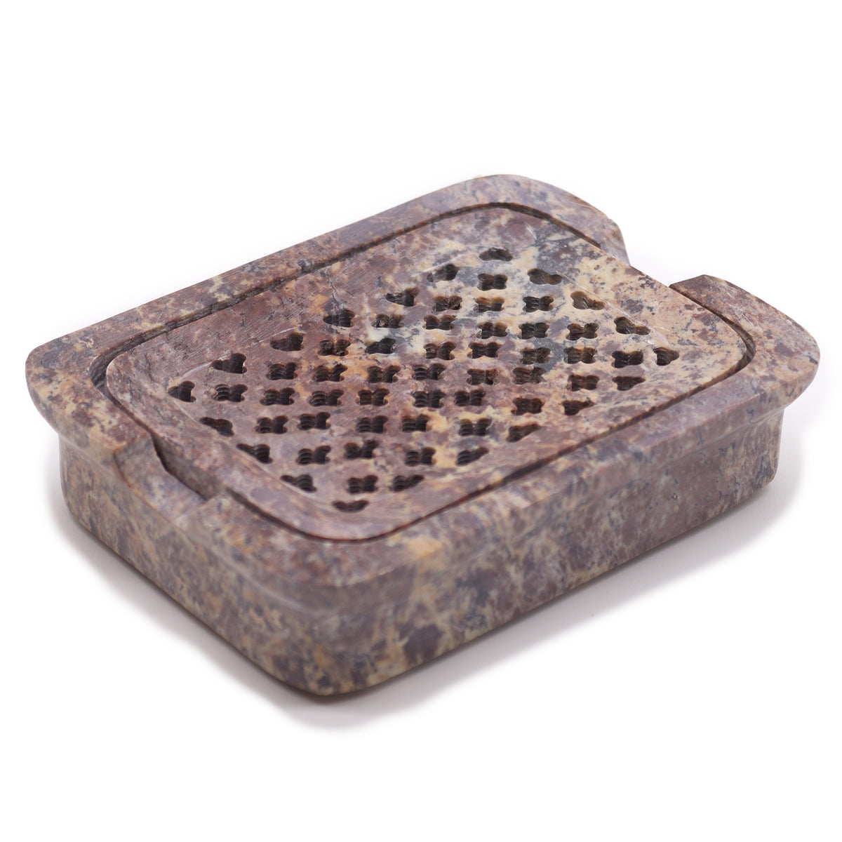 Soapstone Soap Dish Drainer 11X8Cm Classic Square