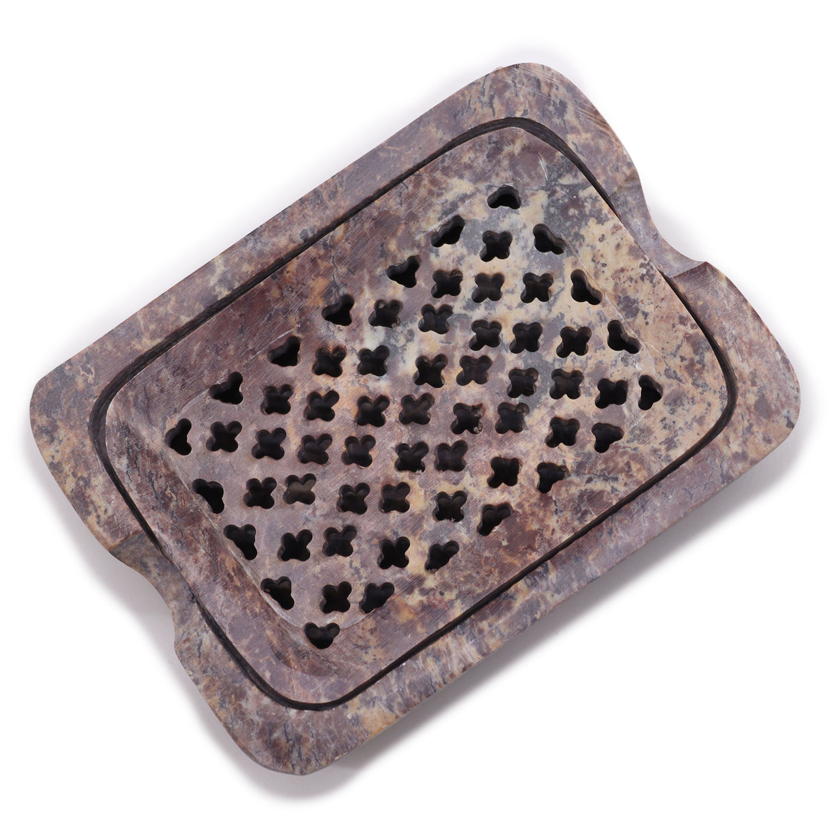 Soapstone Soap Dish Drainer 11X8Cm Classic Square