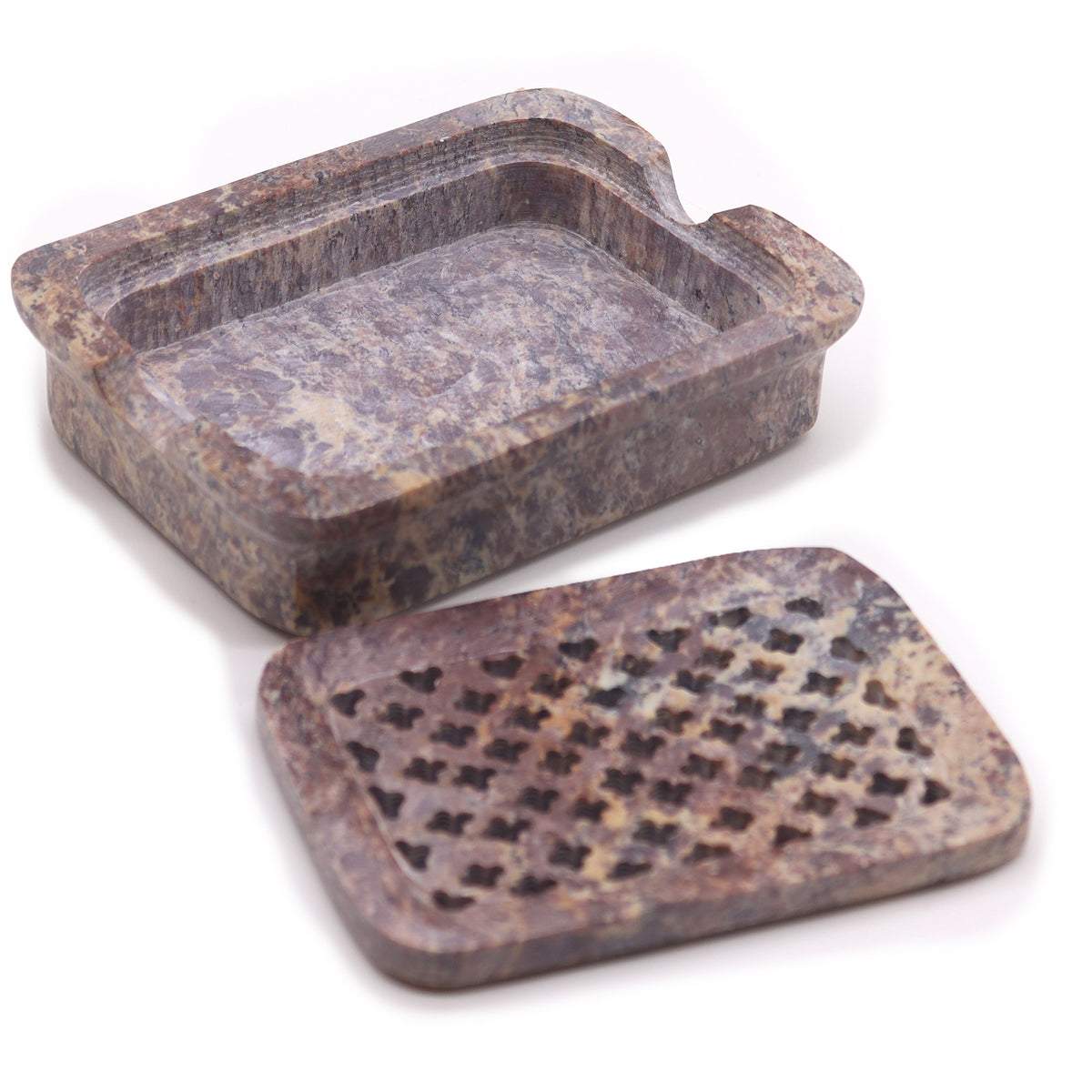 Soapstone Soap Dish Drainer 11X8Cm Classic Square