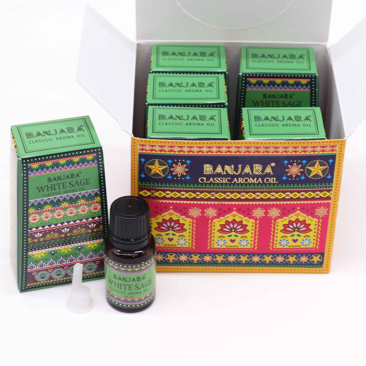 Hvid Salvie aromaolie 10ml Banjara