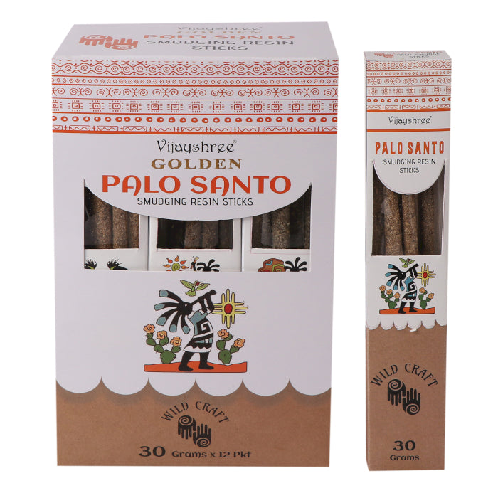 Palo Santo vonné tyčinky z pryskyřice na očistu zlaté 30g