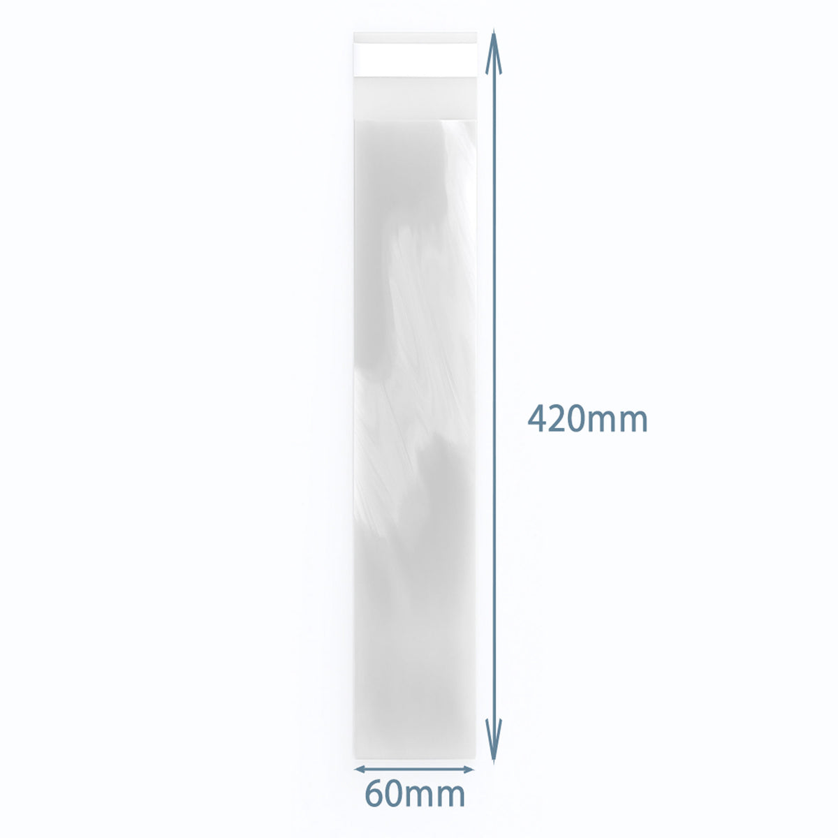 Clear Poly-Prop Bags 420 × 60 mm, Pack of 500