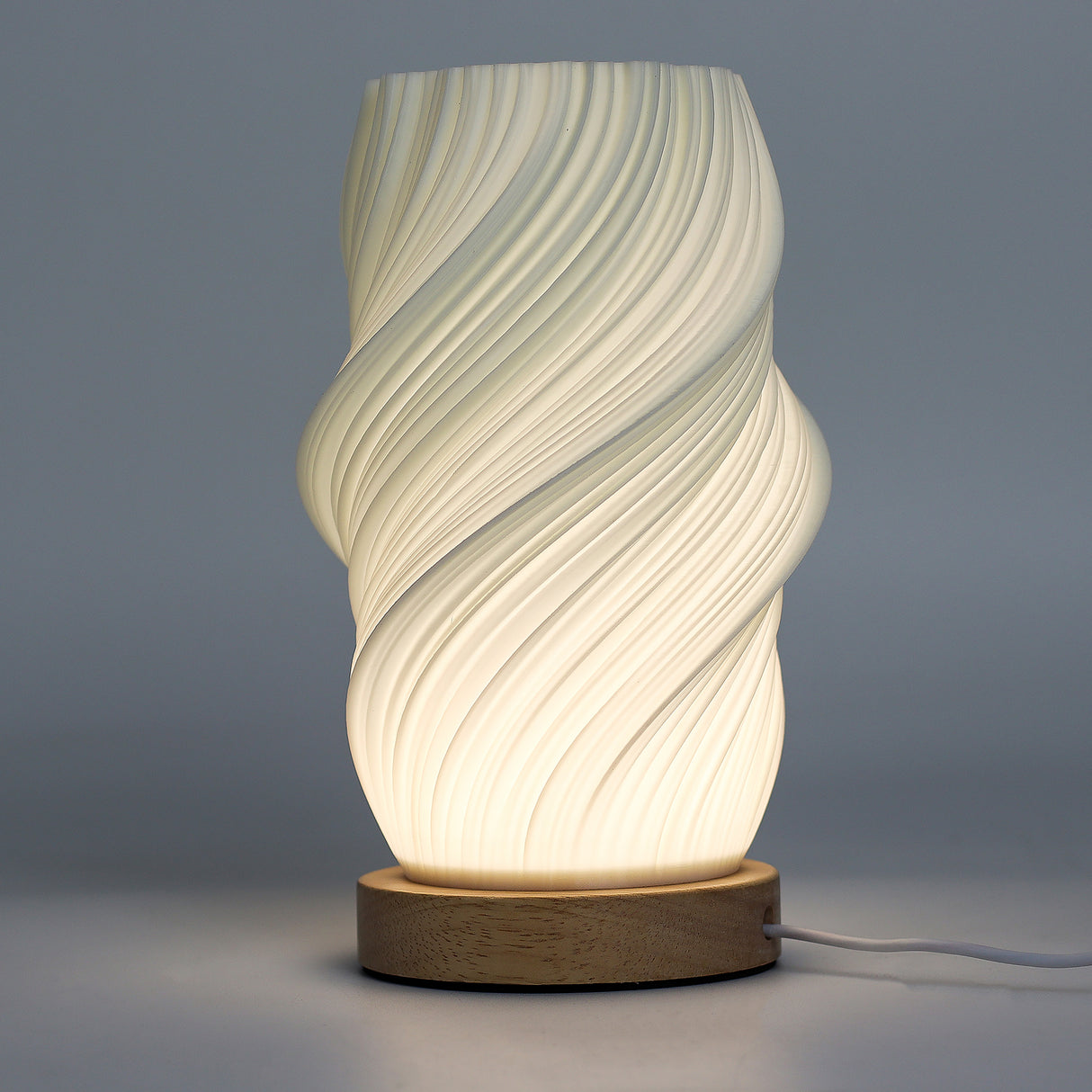 USB 3-Level Dimmable Table Lamp Pleated Shade