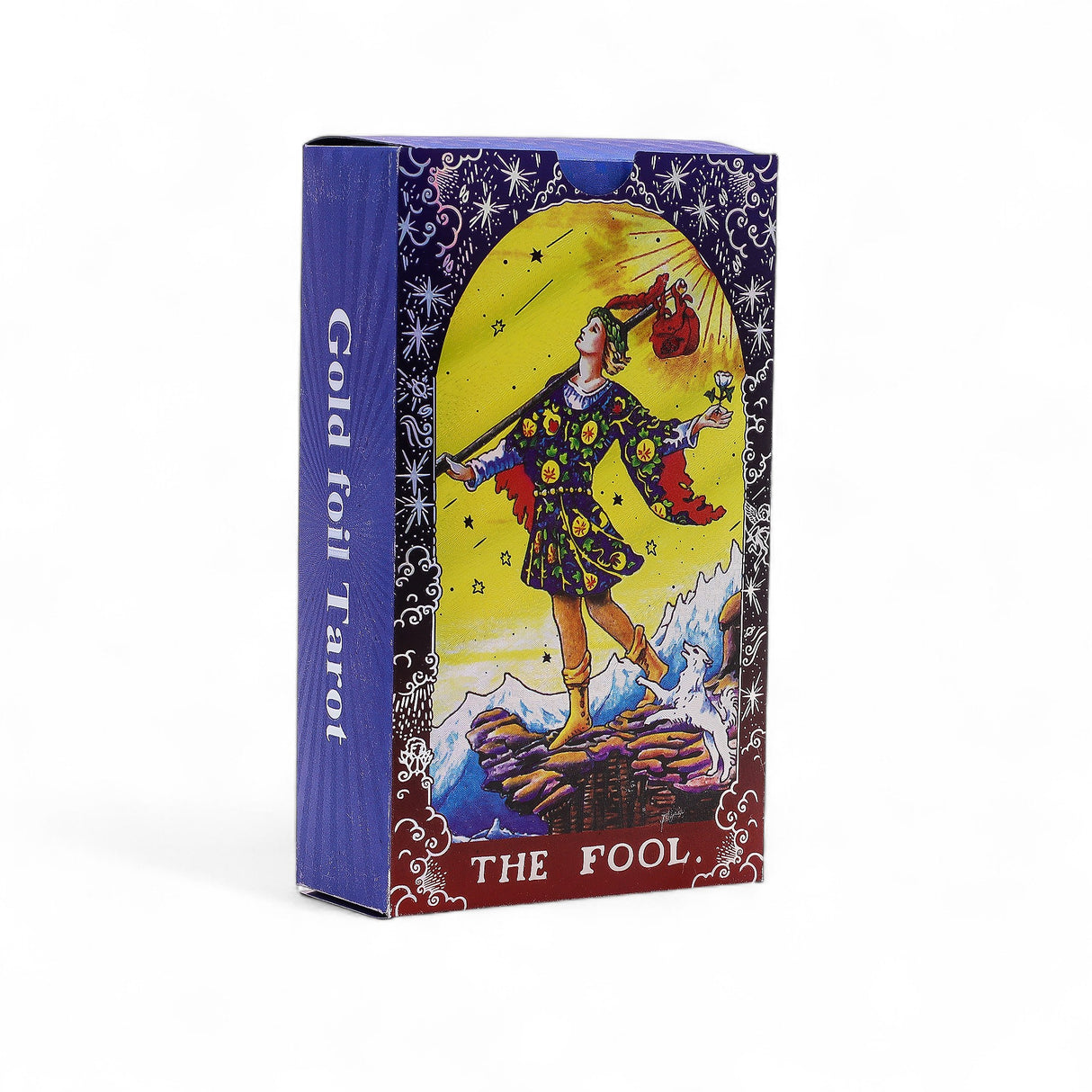 Cartes de tarot mandala bleu et or avec guide