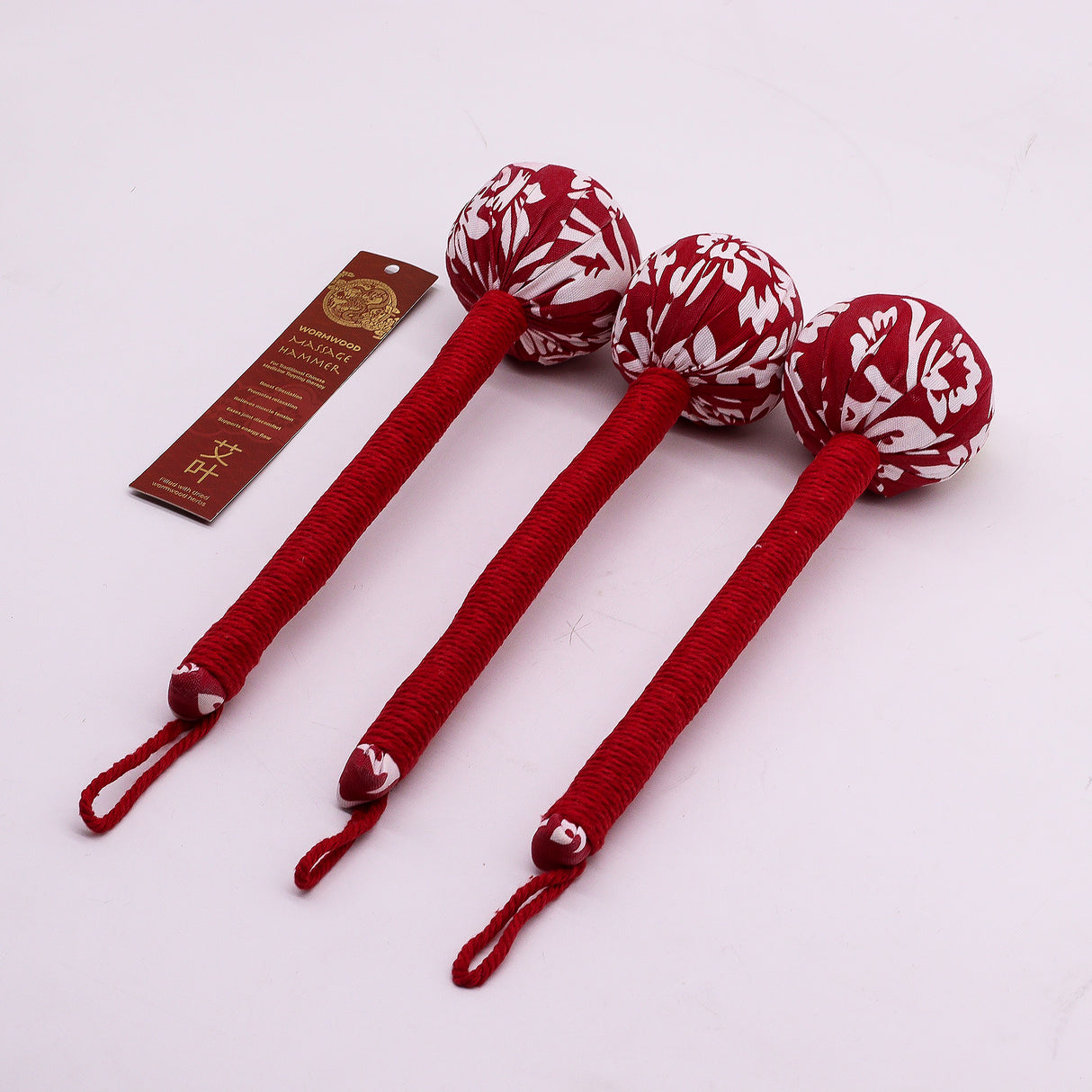 Wormwood Moxa Tapping Massage Hammer – Red