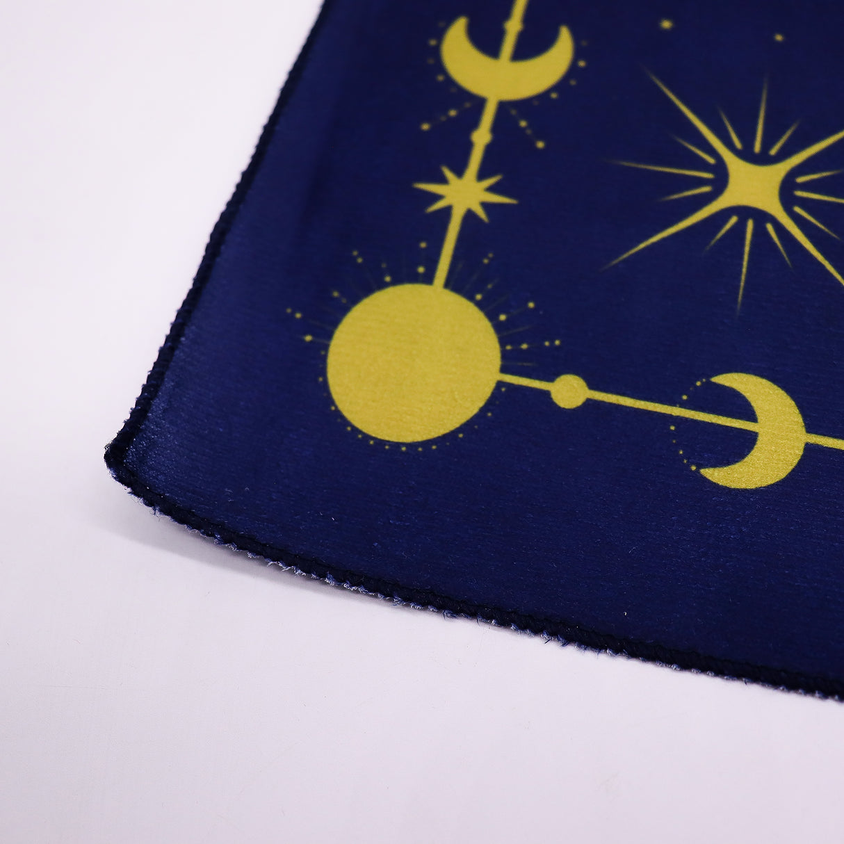 Tarot Leesdoek Dierenriemwiel Navy Goud 75x75cm