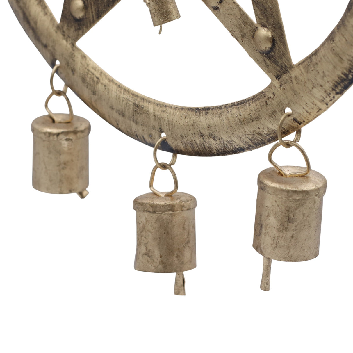Indian Metal Star Cowbell Wind Chime 25x49cm