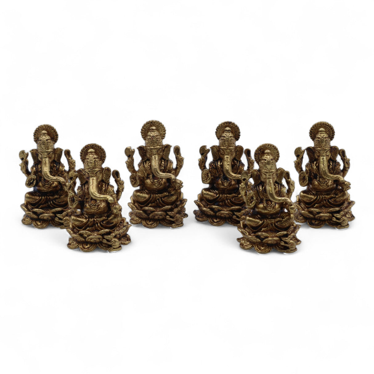 Kleine Messing-Ganesha-Idol-Statue, 37 mm, 22 g