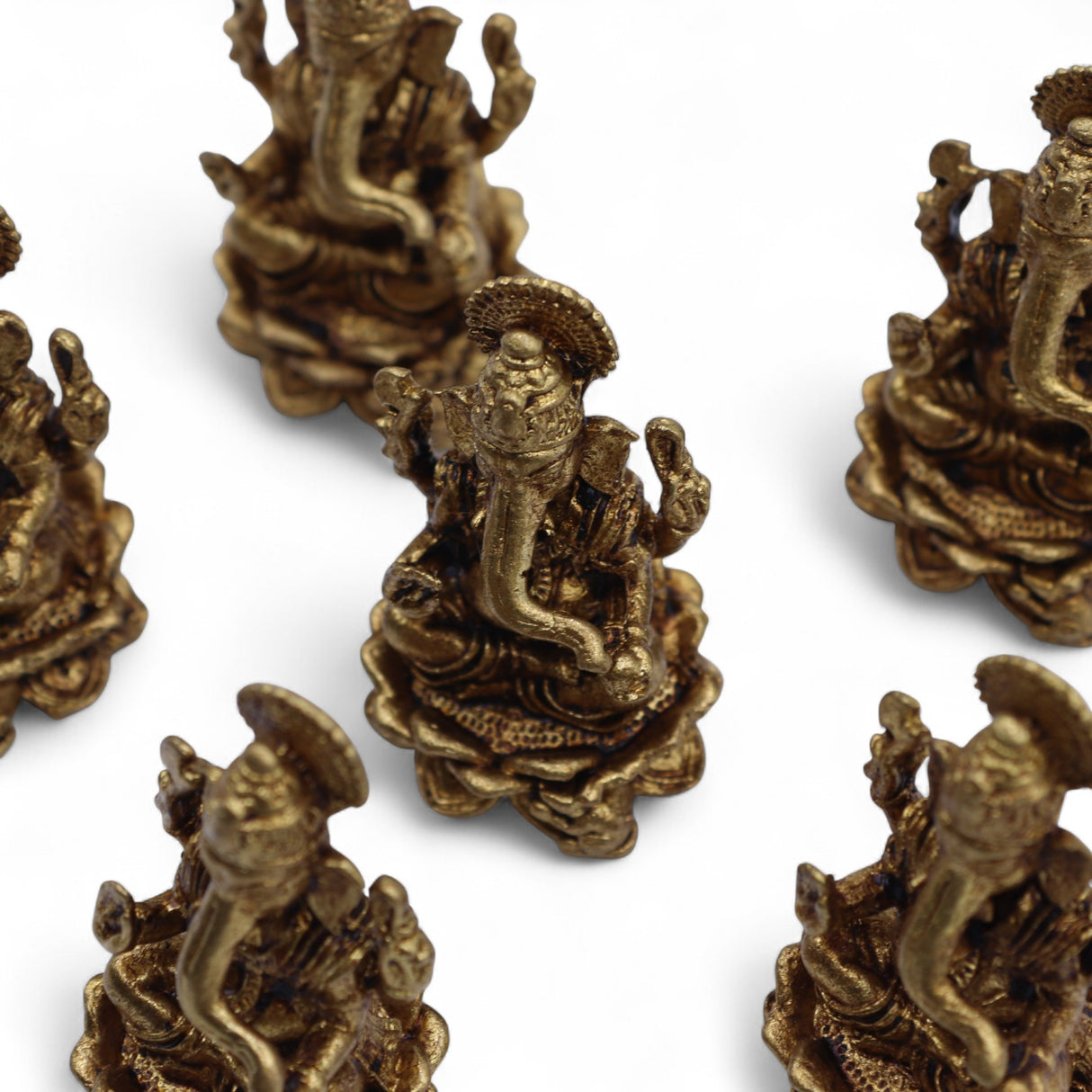 Kleine Messing-Ganesha-Idol-Statue, 37 mm, 22 g