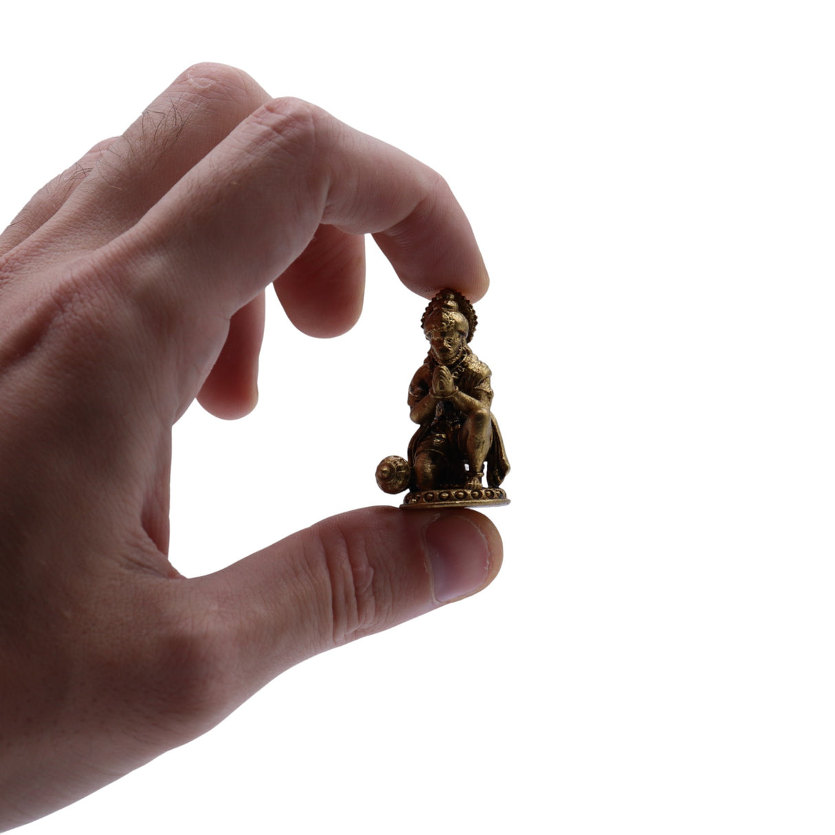 Miniatura in ottone della statua di Hanuman, 36 mm 30 g