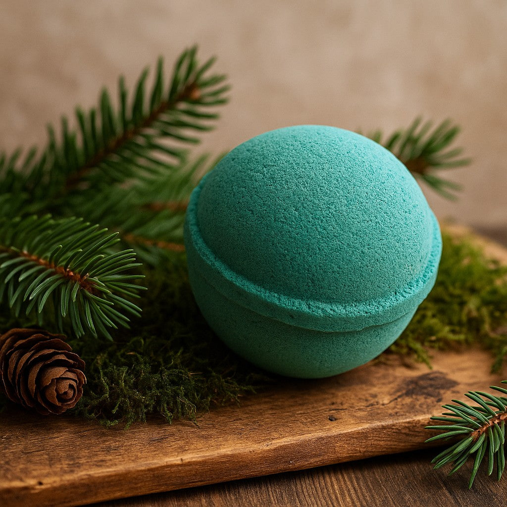 Borovicová kúpeľová bomba s bambuckým maslom 180g