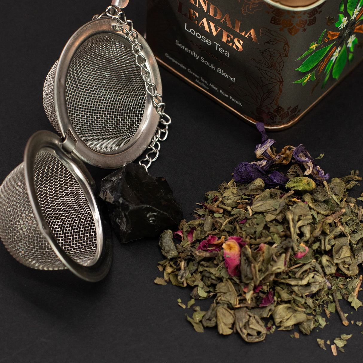 Menta ruža Gunpowder zeleni čaj u listićima, 50 g