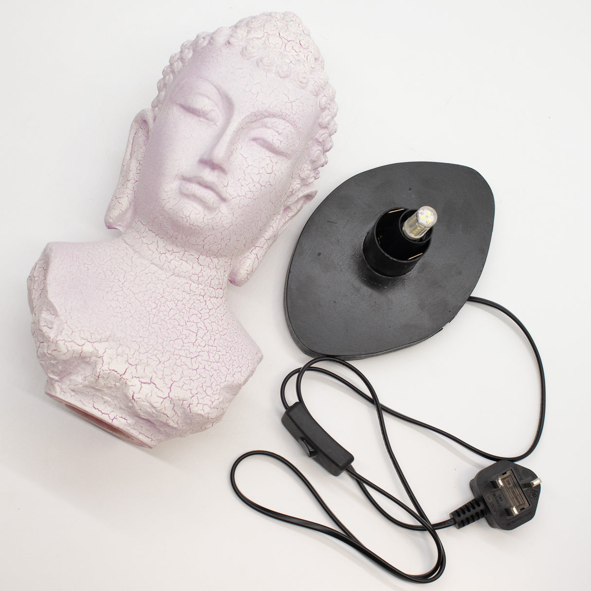 Buddha Mellszobor Lámpa Cseresznye Repesztett - Ovális talpazat