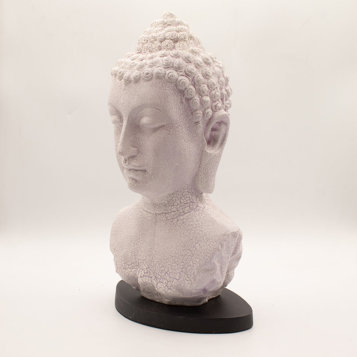 Lampa Buddha Busta Levandulový Prasklý Efekt – Oválný Stojan