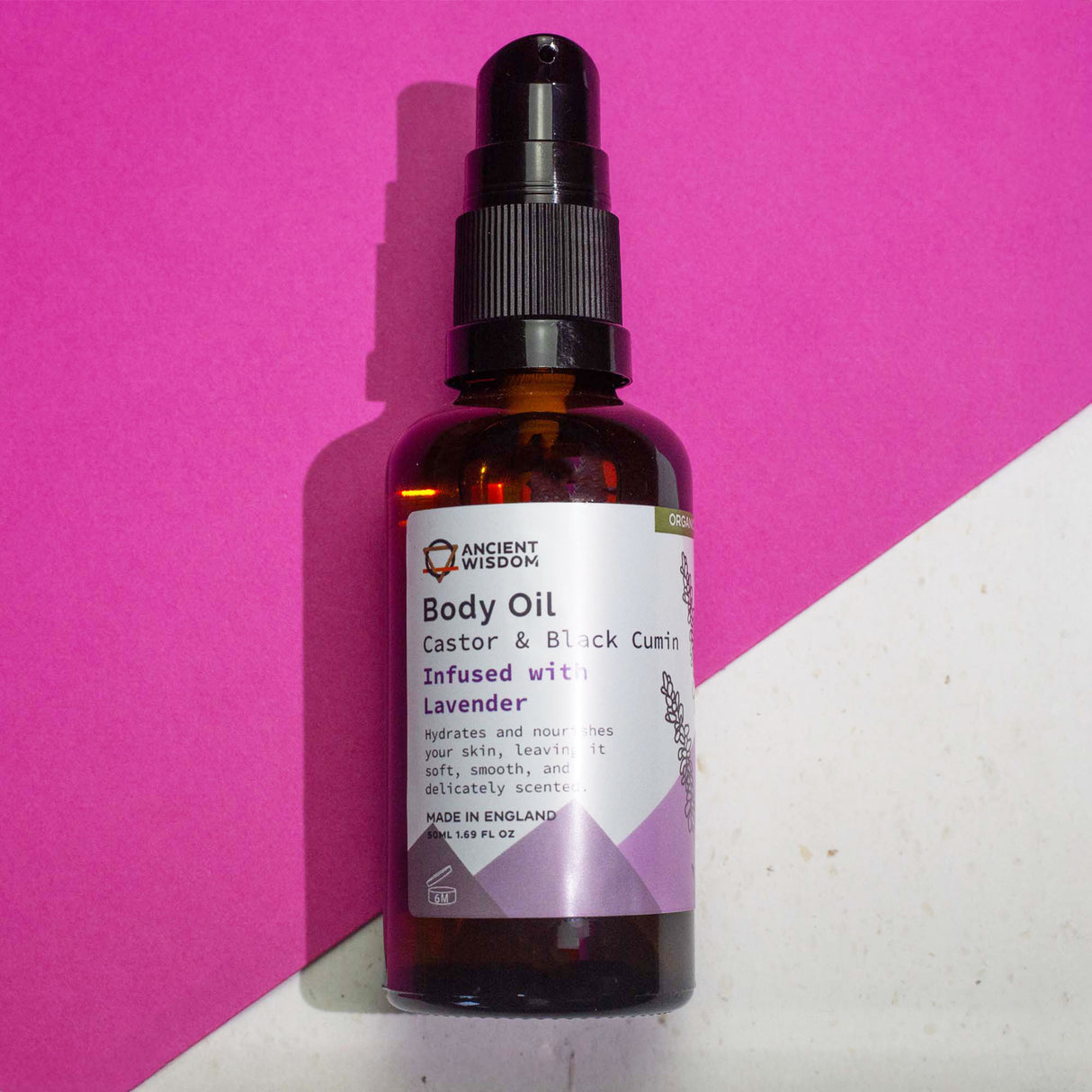 Huile corporelle à la lavande biologique 50 ml